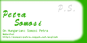 petra somosi business card